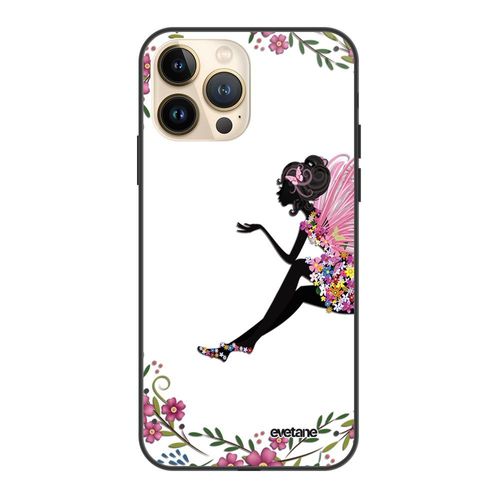 Coque Iphone 13 Pro Coque Soft Touch Glossy Fée Fleurale Design Evetane