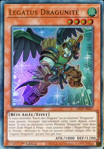 Carte Yu-Gi-Oh Gftp-Fr037 Legatus Dragunité Ultra Rare Neuf Fr