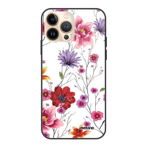 Coque Iphone 13 Pro Coque Soft Touch Glossy Fleurs Multicolores Design Evetane