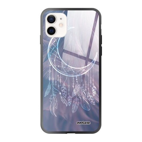 Coque iPhone 12 Mini Coque Soft Touch Glossy Lune Attrape Rêve Design Evetane
