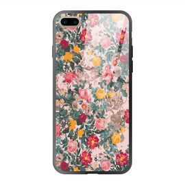 Coque Iphone 7 Plus/ 8 Plus Coque Soft Touch Glossy Fleurs Beige Et Rose Design La Coque Francaise