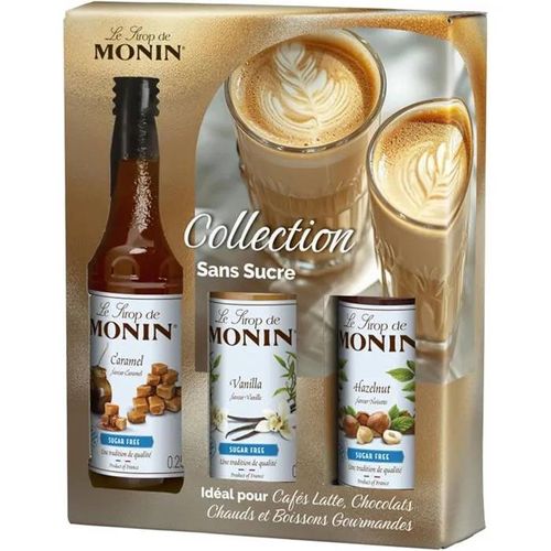 Sirop Monin Coffret Sans Sucre 3 X25cl