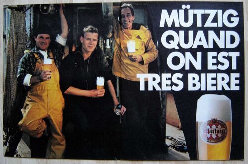 Publicité Papier - Bière Mützig De 1985