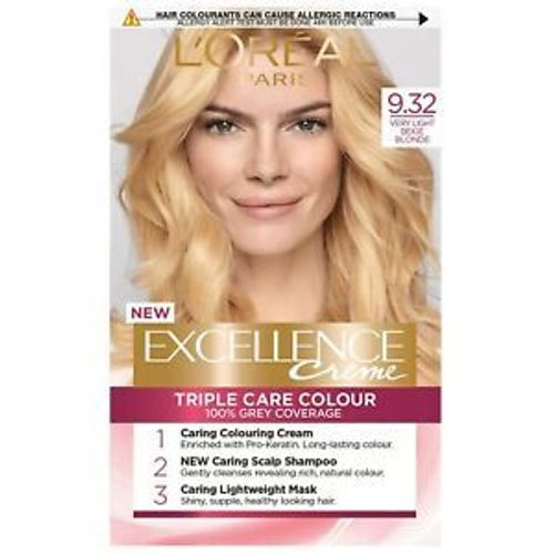 L Oreal Excellence Creme 9 32 Blond Tres Clair Dore Beige 
