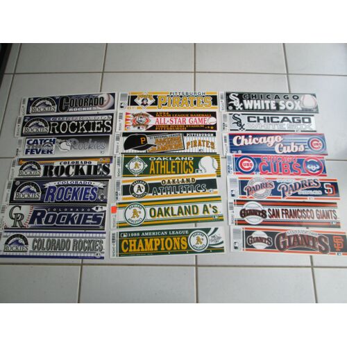 Lot De 76 Autocollants "Bumper" De La M L B