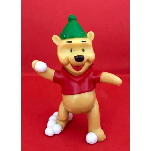 Figurine Winnie L'ourson Qui Lance Une Boule De Neige - Série Winnie L'ourson (Disney)