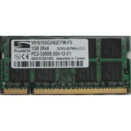 ProMOS 1 Go SO DIMM 200 broches PC2-5300 CL5  (V916765G24QCFW-F5)