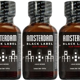 Poppers Pas Cher / Packs Amsterdam Black Label 24ml X3 Push Poppers