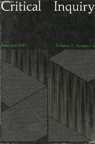 Critical Inquiry On Narrative Autumn Volume 7 Number 4 - Summer 1981 -I.Seamus Heaney / Ii.Robert Pinskyiii.Thomas Parkinsontolstoy¿S Absolute Language Mozart And After: The Revolution In ...