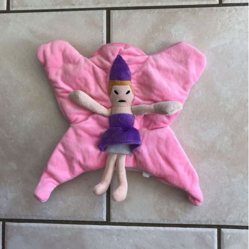 Peluche Doudou Marionnette Princesse Maison Du Monde Rose Violet Beige