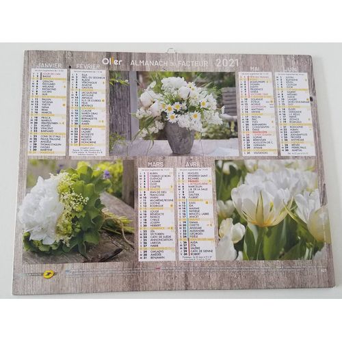 Calendrier Des Postes 2021, Almanach Du Facteur Fleurs