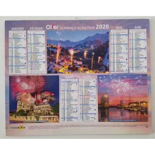 Calendrier Des Postes 2020, Almanach Du Facteur