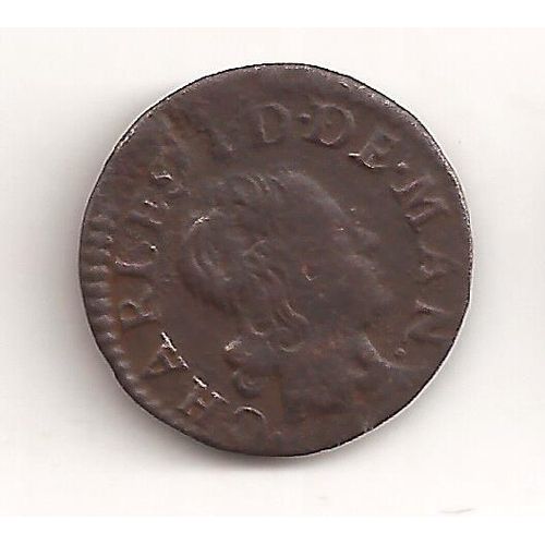 Denier Tournois Charles Ii Duc De Mantoue 1653