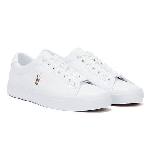 Ralph Lauren Longwood Leather Baskets Blanches