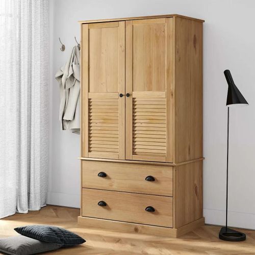 Prolenta Premium - Garde-Robe Vigo 90x55x170 Cm Bois Massif De Pin