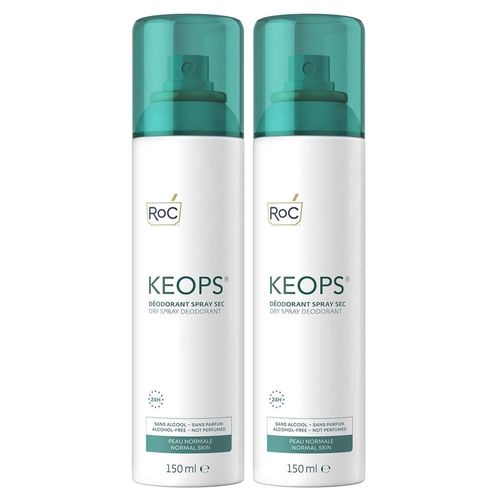 Roc Keops Déodorant Spray Sec 24h Lot De 2 X 150ml - Roc - Déodorant 