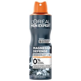 Men Expert Magnesium Defense Déodorant Spray 48h Hypoallergénique 0% - L'oréal Paris - Men Expert Magnesium Defense Déodorant Spray 48h Hypoallergénique 