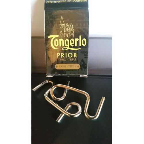 Boite Publicitaire Biere Belge Tongerlo Contenant Jeu Clou Casse- Tete