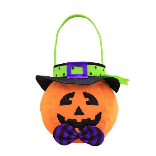Colorful Halloween Candy Gift Tote Bag Pumpkin Kids Trick Or Treat Party Props