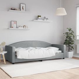 Prolenta Premium - Lit De Repos Sans Matelas Gris Clair 80x200 Cm Tissu