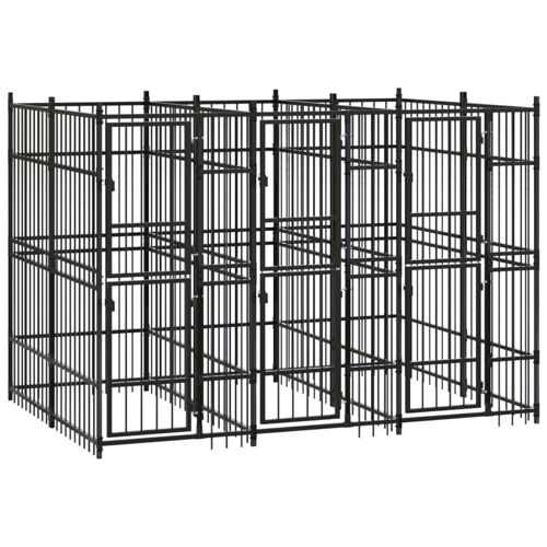 Vidaxl Chenil D'extérieur Pour Chiens Acier 5,53 M²