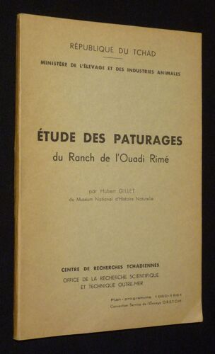 Etude Des Paturages Du Ranch De L'ouadi Rimé