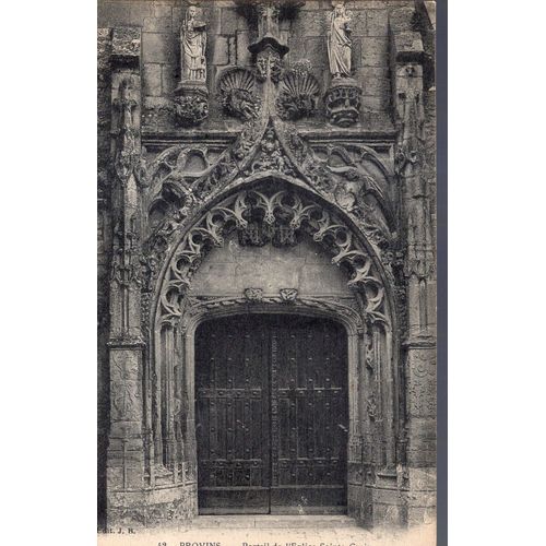 Carte Postale De Provins (Seine Et Marne) Portail De L' Eglise Sainte-Croix (Réf.42)