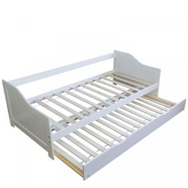 Lit Simple Avec Gigogne - Couleur Blanc