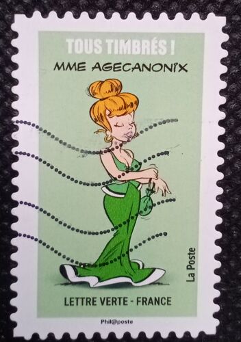 France 2019 Timbre Oblitéré Yt 1738 - Carnet Astérix Tous Irréductibles ! : Mme Agecanonix