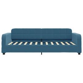 Prolenta Premium - Lit De Repos Sans Matelas Bleu 100x200 Cm Velours