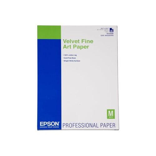 Epson Fine Art Velvet - Velours - A2 (420 x 594 mm) 25 feuille(s) papier pour beaux arts - pour SureColor P5000, P800, SC-P10000, P20000, P5000, P7500, P900, P9500