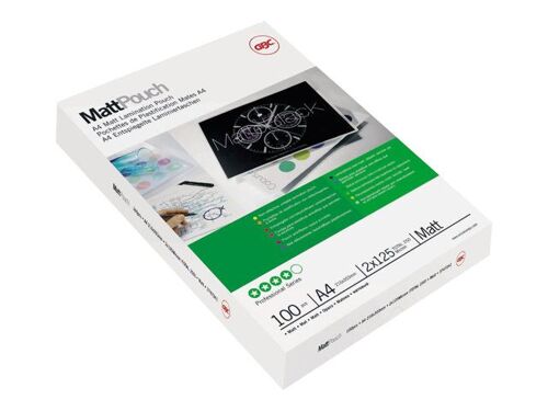 Gbc Peel'n Stick - 125 Microns - Pack De 100 - Blanc Mat - A3 (297 X 420 Mm) Pochettes Plastifiées