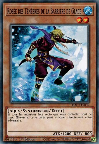 Yu Gi Oh Hac1 Fr039 Rosée Des Ténèbres De La Barrière De Glace