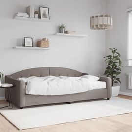 Prolenta Premium - Lit De Jour Avec Matelas Taupe 100x200 Cm Tissu