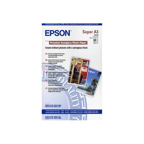 Epson Premium Semigloss Photo Paper - Papier semi-brillant - A3 plus (329 x 423 mm) 20 feuille(s) - pour SureColor P800, SC-P10000, P20000; WorkForce Pro WF-R8590, R8590 D3TWFC