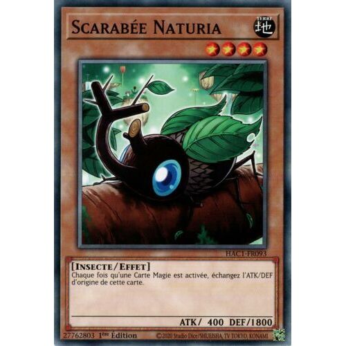 Yu Gi Oh Hac1 Fr093 Scarabée Naturia