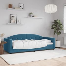 Prolenta Premium - Lit De Repos Sans Matelas Bleu 80x200 Cm Velours