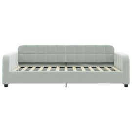 Prolenta Premium - Lit De Repos Sans Matelas Gris Clair 90x200 Cm Velours