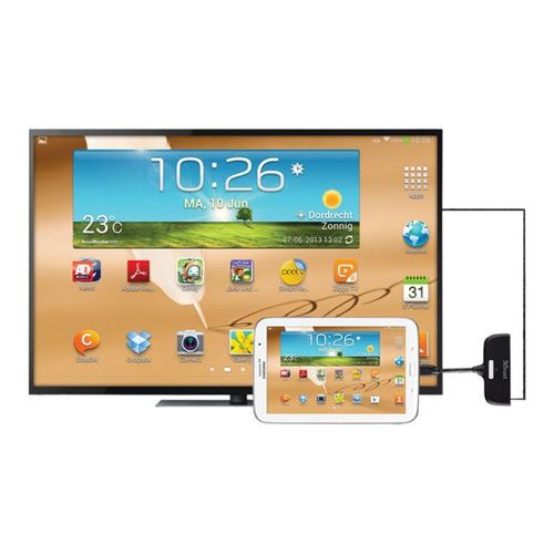 Trust TV Connection Kit with card reader - Module de connexion / lecteur de cartes pour téléphone portable, tablette - pour Samsung Galaxy Note, Note 10.1, Note 3, Note 8.0, Note II, S II, S III...