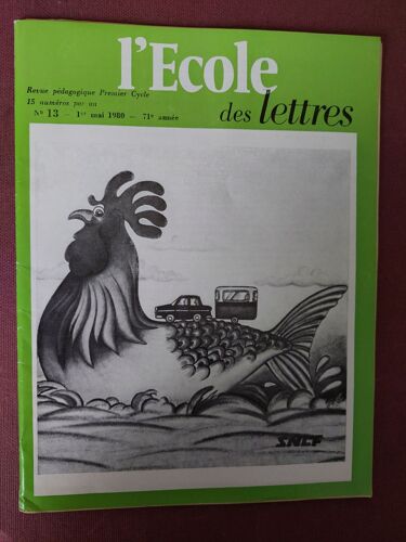 L'école Des Lettres, Revue Pédagogique Des Collèges, Mai 1980, N° 13