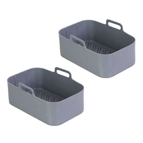 Pot en silicone pour friteuse à air réutilisable, doublure de friteuse à air, panier pour touristes Ninja Foodi, DZ201, 2 pièces