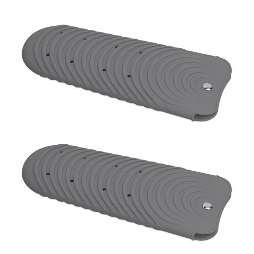 Support De Polymères De Degré De Chaleur Pour Fer Plat, Poudres À Lisser Grises, Fer À Friser, Outils Pour Cheveux Chauds, 2 Pièces