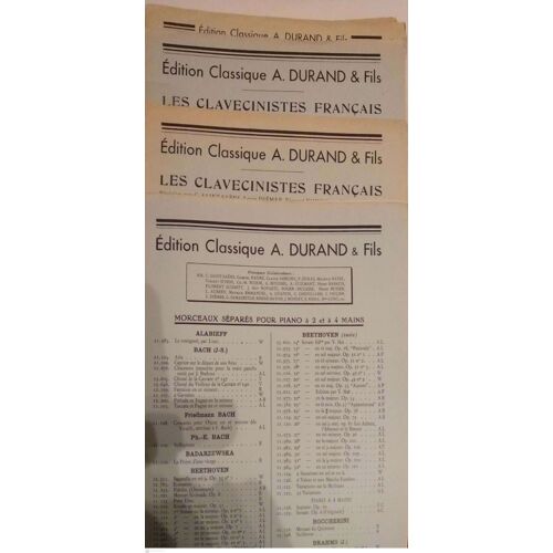Lot 10 De Partitions Edition Classique A. Durand