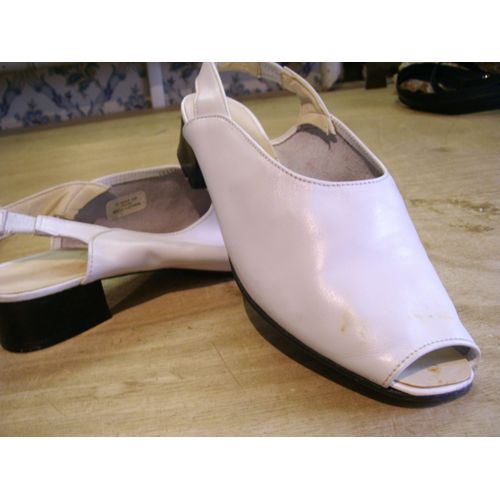 Escarpins D'été Bride Derrière Pointure 38 Blanc