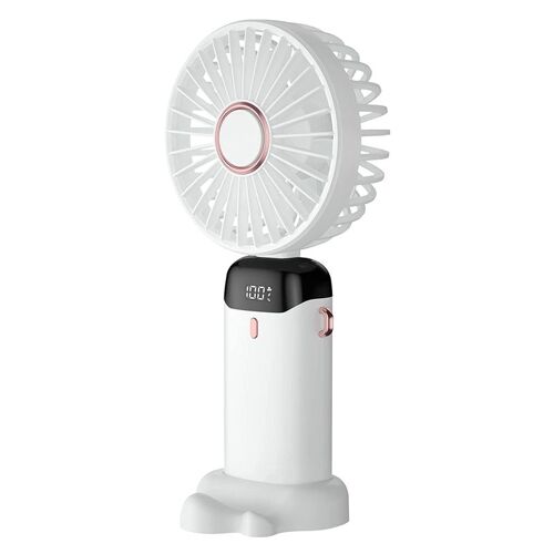 Mini ventilateur portable aste, ventilateur de recyclage à 5 vitesses, ventilateur USB pliable pour bureau, maison, extérieur, blanc