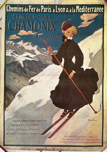 Chamonix - Plm Chemin De Fer - 56x78cm - Affiche / Poster Envoi En Tube