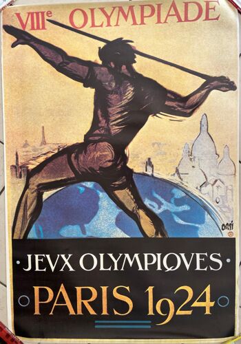 Viiie Olympiade - Paris 1924 - 59x84cm - Affiche / Poster Envoi En Tube