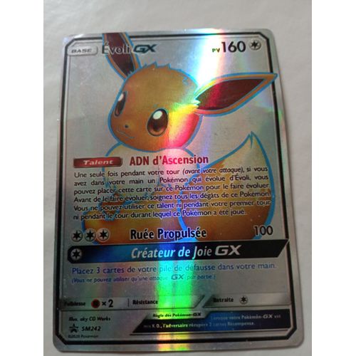 Carte Pokemon Evoli Gx, Pv 160, Sm242