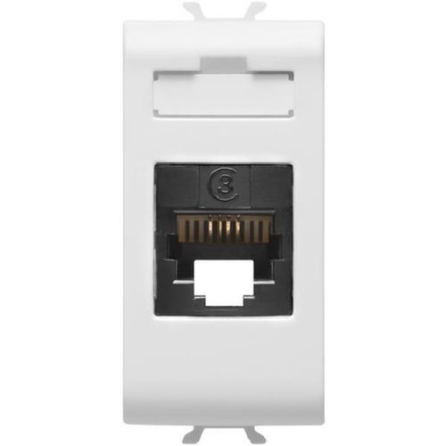 Gewiss-CONNECTEUR TELEPHONIQUE RJ11 1M BLANC