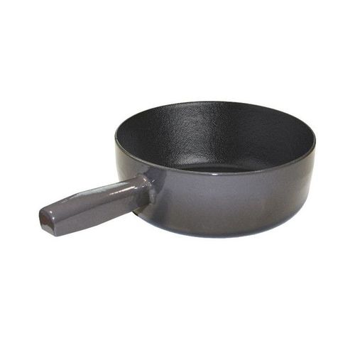 invicta - poêlon savoyard en fonte émaillée 20cm taupe - puv102977